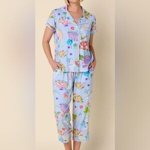 The Cat’s PJ’s Pima Cotton Tropical Whimsical Floral Pajama Set